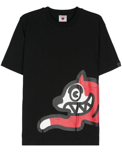 ICECREAM T-Shirt mit Running Dog-Print - Schwarz