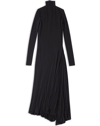 Balenciaga Asymmetric-hem Maxi Dress - Black