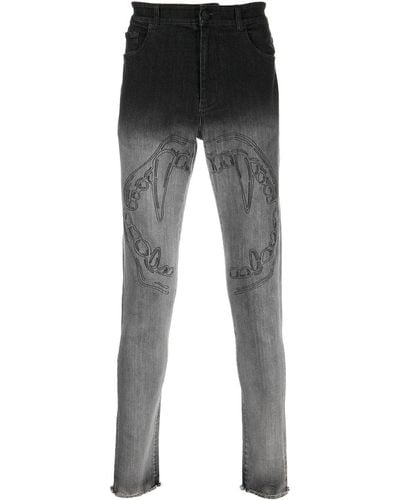 Haculla Skinny-Jeans mit Fangzähne-Print - Schwarz