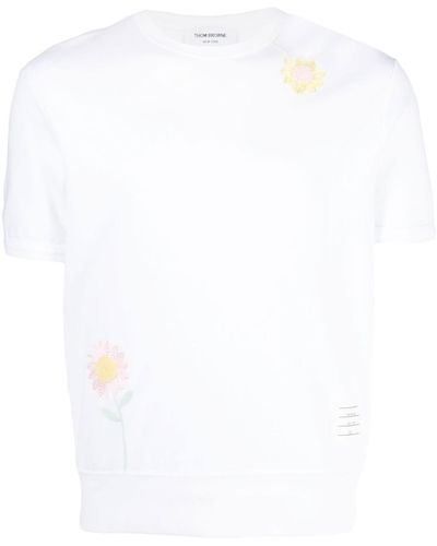 Thom Browne フローラル Tシャツ - ホワイト