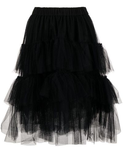Simone Rocha Tulle A-line Skirt - Black
