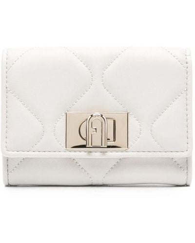 Furla Medium 1927 Quilted Leather Wallet - White