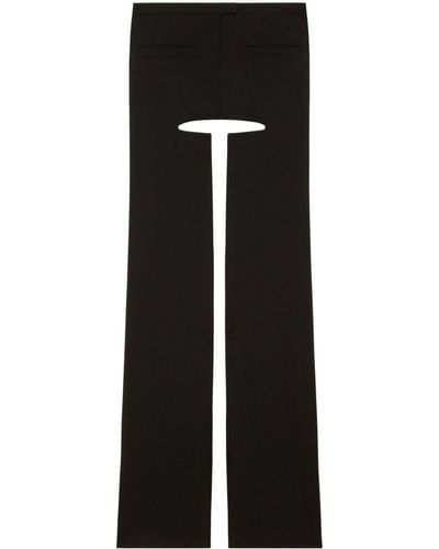 Courreges Chaps Flared Tailored Trousers - Black