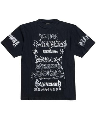 Balenciaga Diy Metal コットン Tシャツ - ブラック