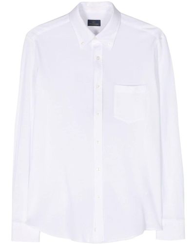 Paul & Shark Piqué Cotton Shirt - White