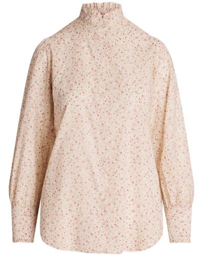 Polo Ralph Lauren Floral-print Cotton Shirt - Natural