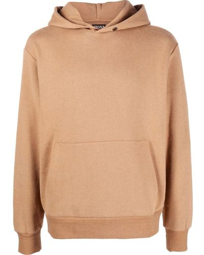 Zegna Pullover Hooded Sweatshirt - Brown