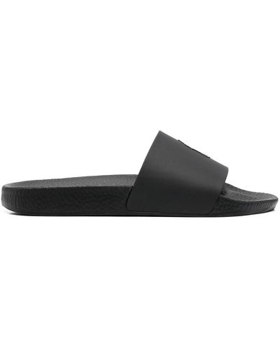 Polo Ralph Lauren Sandalias slip-on con logo estampado - Negro