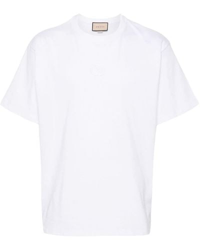 Gucci T-shirt En Jersey De Coton - Blanc