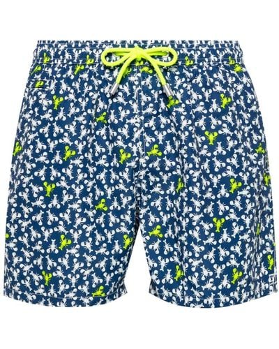 Mc2 Saint Barth Lobster-print Swim Shorts - Blue
