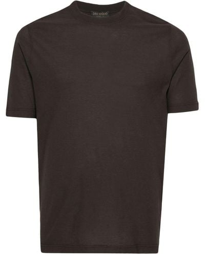 Dell'Oglio Crew-neck Cotton T-shirt - ブラック