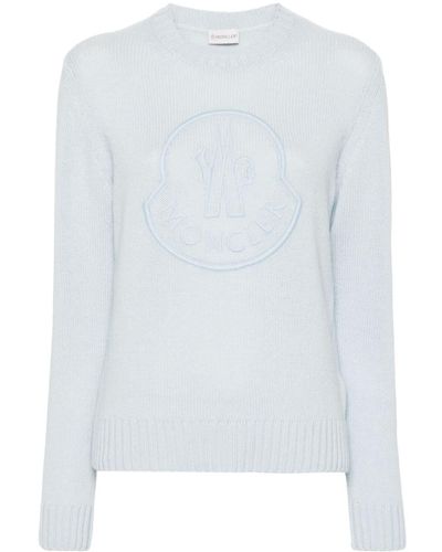 Moncler Pullover mit Logo-Stickerei - Weiß