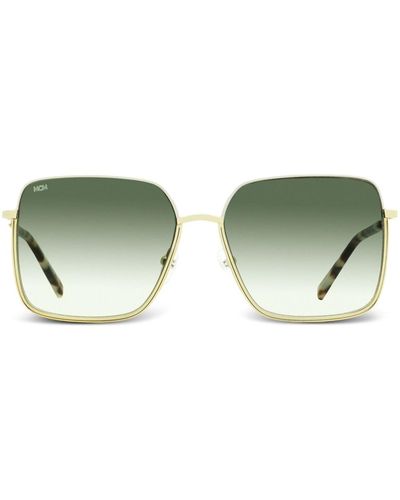 MCM Sonnenbrille mit eckigem Gestell - Grün
