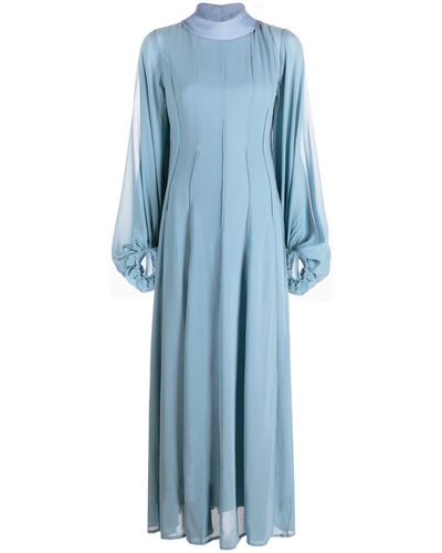 Baruni Johra Georgette Maxi Dress - Blue