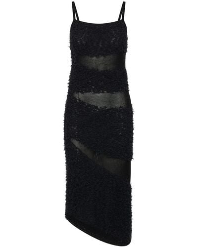 Dion Lee Monstera Textured Midi Dress - Black