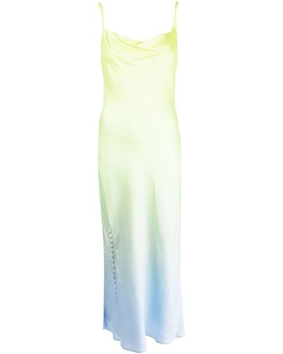 Olivia Rubin Midikleid mit drapiertem Ausschnitt - Blau