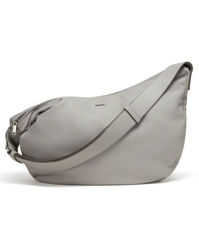Zegna Panorama Leather Shoulder Bag - Gray