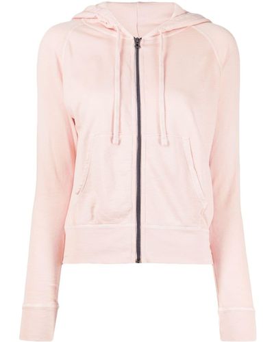 James Perse French-terry Cotton Hooded Jacket - Pink