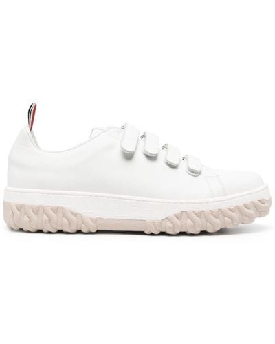 Thom Browne Court Touch-strap Sneakers - White