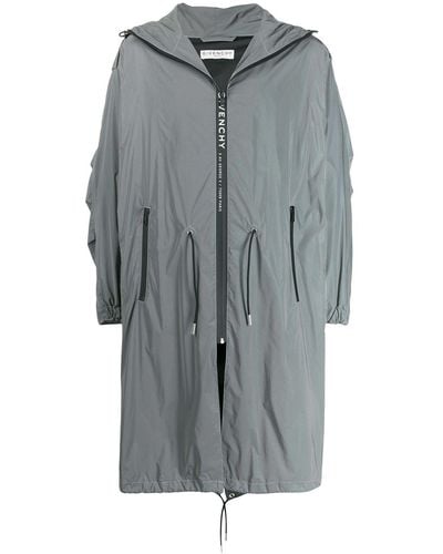 Givenchy Hooded Drawstring-waist Parka - Grey