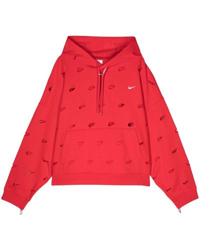 Nike X Jacquemus hoodie à logo imprimé - Rouge