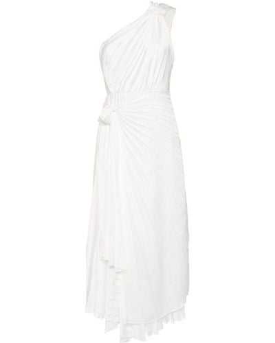 Acler Asymmetric Draped Dress - White