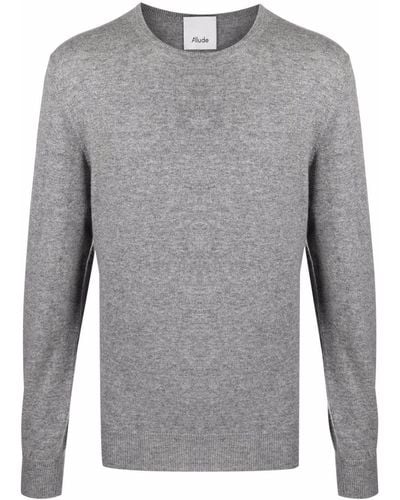 Allude Fine-knit Cashmere Sweater - Gray