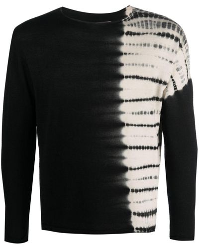 Suzusan Tie-dye Wool Sweater - Black