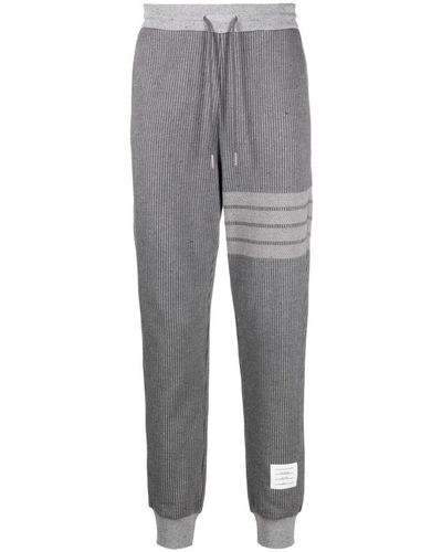 Thom Browne 4-bar Knitted Track Pants - Grey