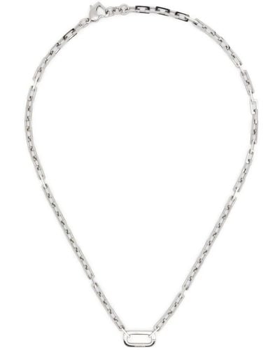 DARKAI Logo-engraved Rolo-chain Necklace - White