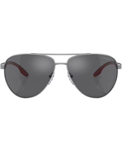 Prada Linea Rossa PS52YS Pilotenbrille - Grau