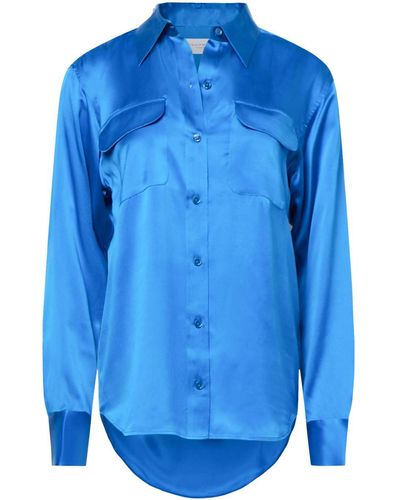 Equipment Signature Silk Shirt - Blue