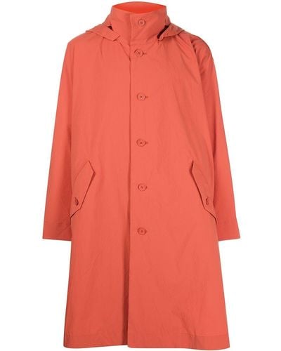 Homme Plissé Issey Miyake Flip Single-breasted Coat - Red