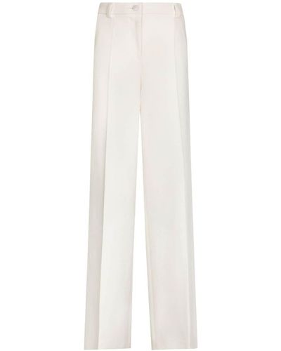 Dolce & Gabbana Tailored Wide-leg Trousers - White