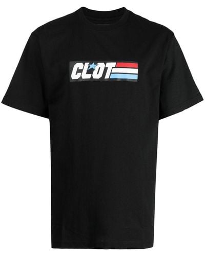 Clot T-shirt Met Logoprint - Zwart