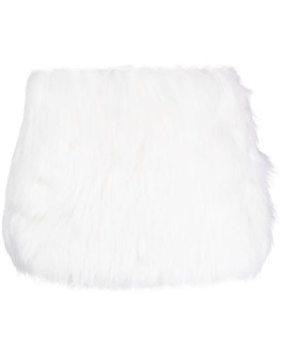 Vivetta Faux-fur Miniskirt - White