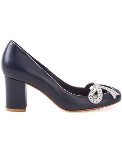 Sarah Chofakian Pumps mit Blockabsatz - Blau