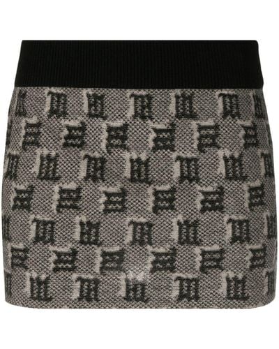 MISBHV Minifalda con monograma - Negro