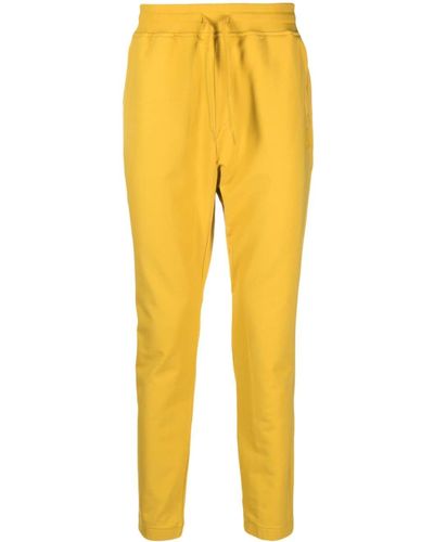 C.P. Company Logo-print Stretch-cotton Track Trousers - Yellow