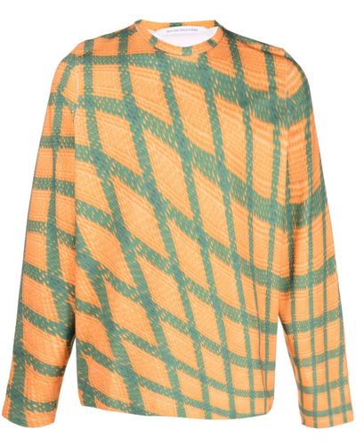 Bianca Saunders Sweater Met Print - Geel