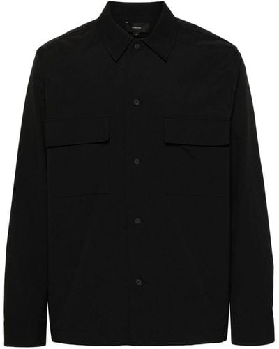 Vince Textured-finish Shirt Jacket - Black