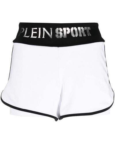 Philipp Plein Logo-waistband jogging Shorts - Black