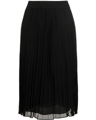 DKNY Chiffon Midi Skirt - Black