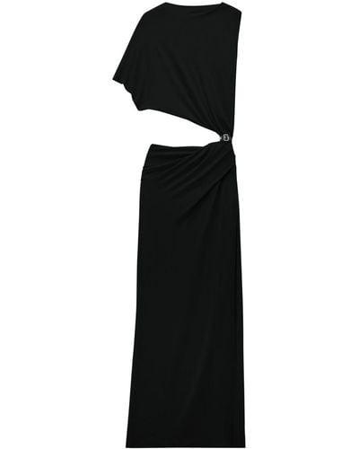 Courreges Cut Out-detail Crepe Maxi Dress - Black