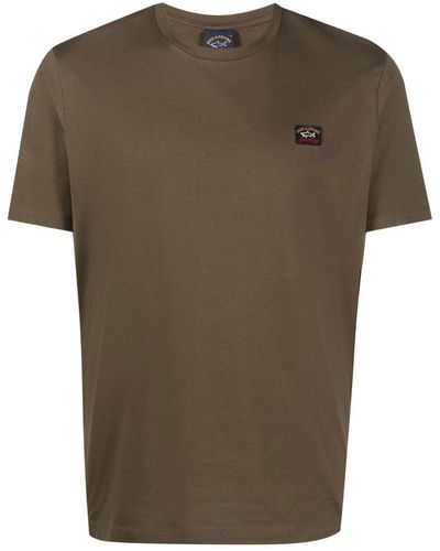 Paul & Shark T-shirt Met Logopatch - Bruin