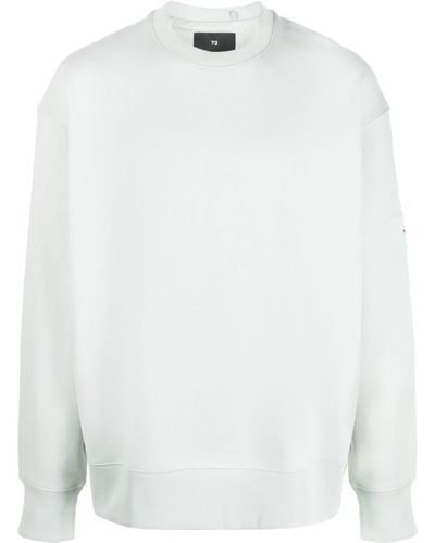 Y-3 Sweatshirt aus Bio-Baumwolle - Weiß
