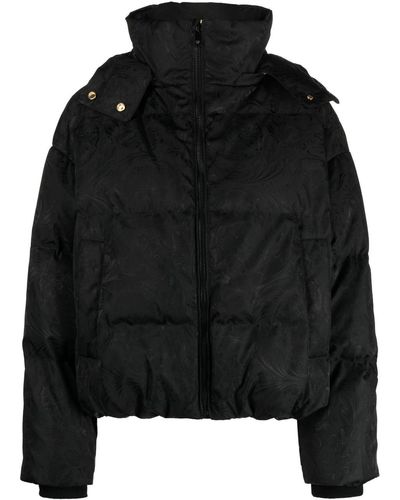 Versace バロッコ シルエット パデッドジャケット - ブラック