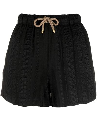 Zeus+Dione Patterned Jacquard Shorts - Black
