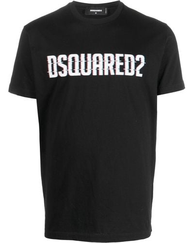 DSquared² Schwarzes T -Shirt mit Logo - Negro