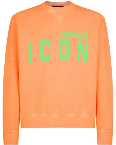 DSquared² Logo-print Cotton Sweatshirt - Orange